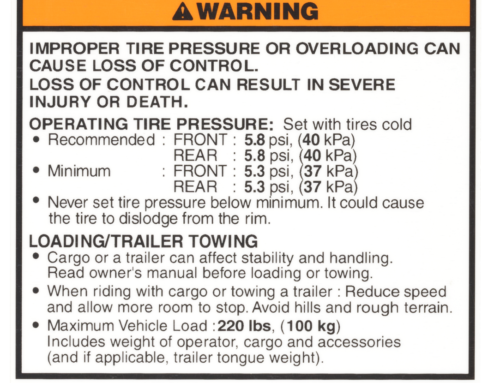 Power/Outdoor Warning Label