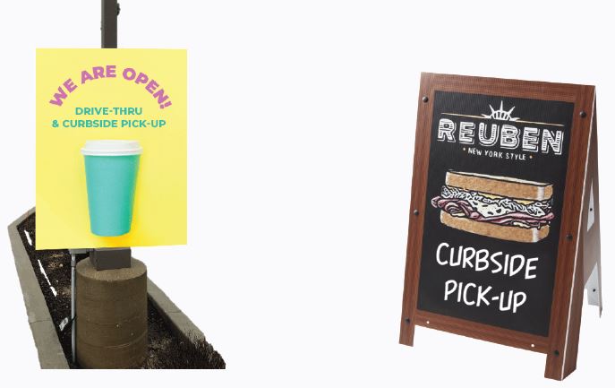 Drive Thru Curbside Sign Graphic - COVID-19 Solutions